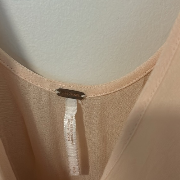 Free People Sylvia Embroidered Mini Wrap Dress Boho Size Small - Picture 4 of 6